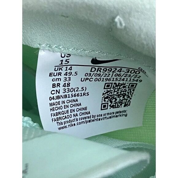 Nike Air Zoom LJ Elite Mint Foam Green Dr9924-300 Men's Size 15 Track Spikes - Picture 10 of 10